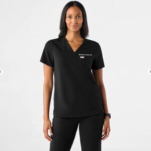 FIGS Black Catarina One-Pocket Scrub Top, L